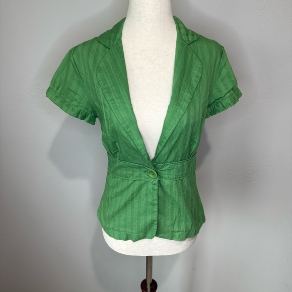 Vanity Green Fitted Blazer – Women’s Small – Vintage Style Button Front - Picture 1 of 6